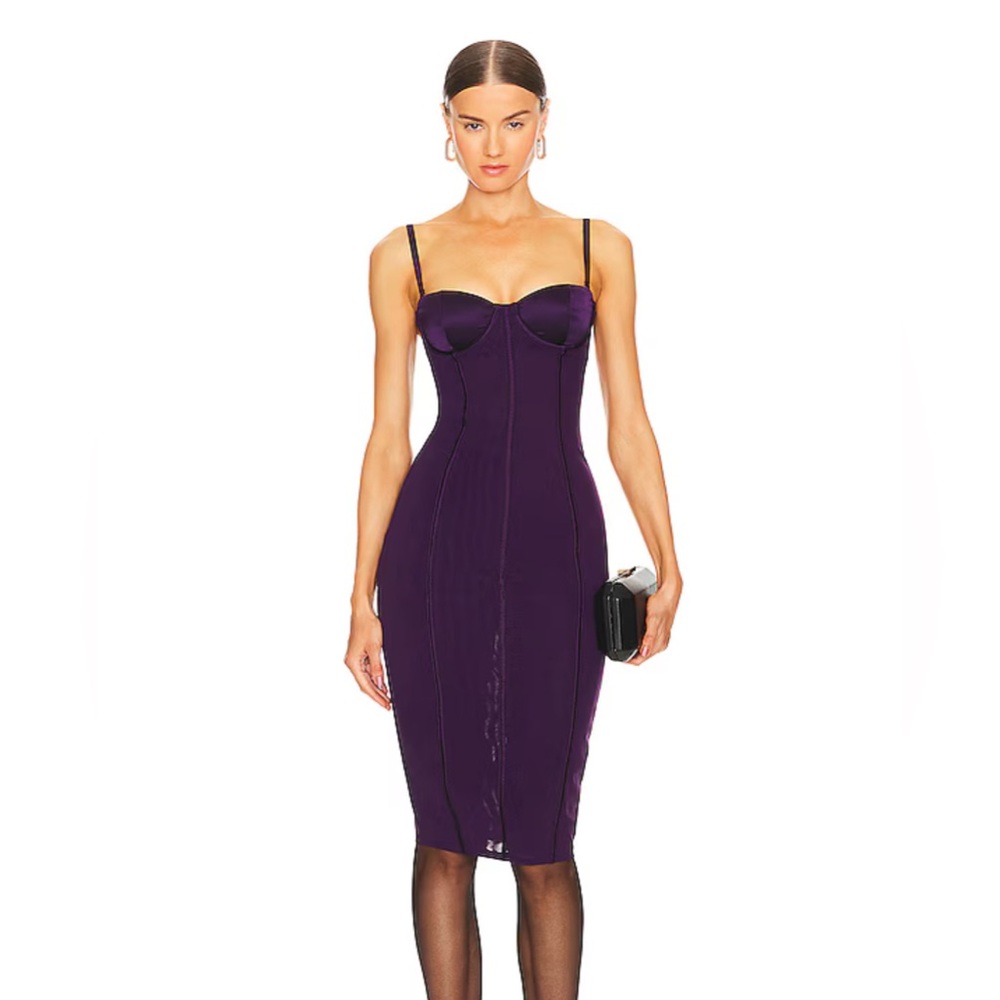Mesh Midi Bustier Dress